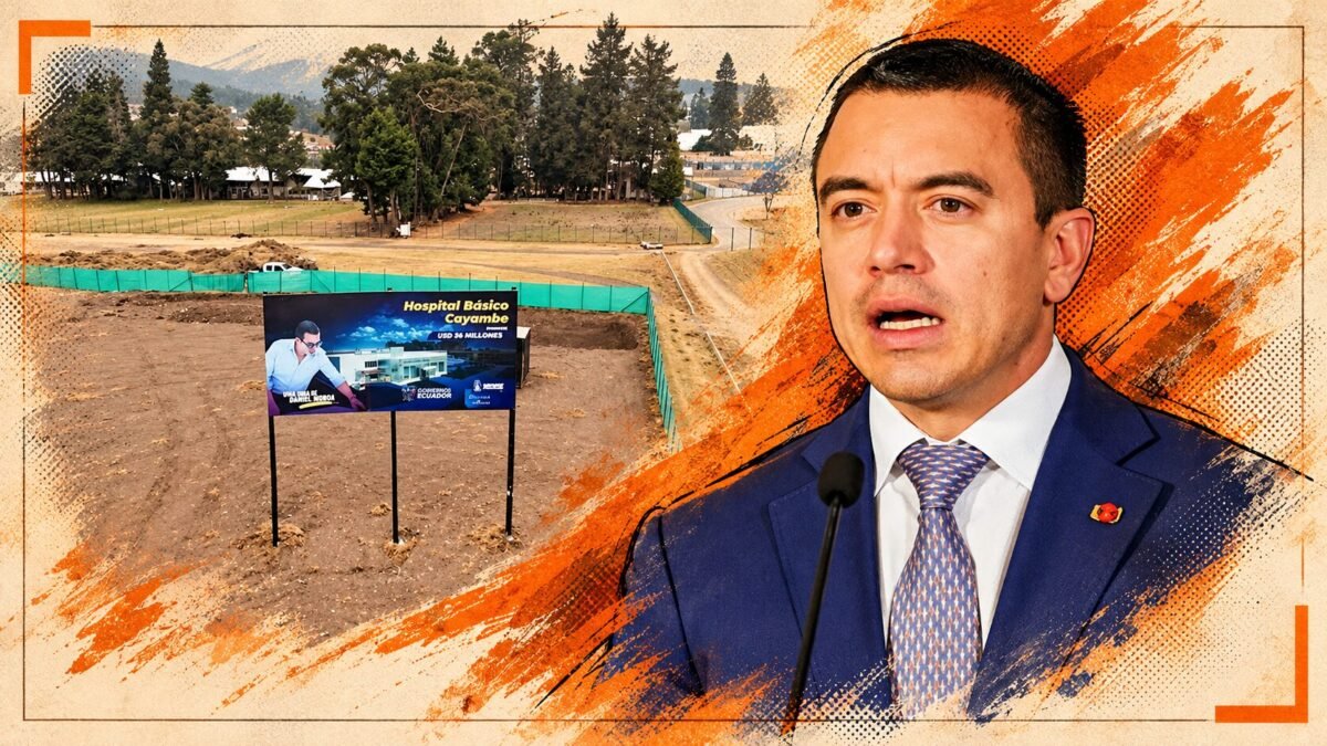 La farsa millonaria de Noboa: Aprueba el contrato más caro para el hospital de Cayambe mientras los enfermos mueren en el abandono