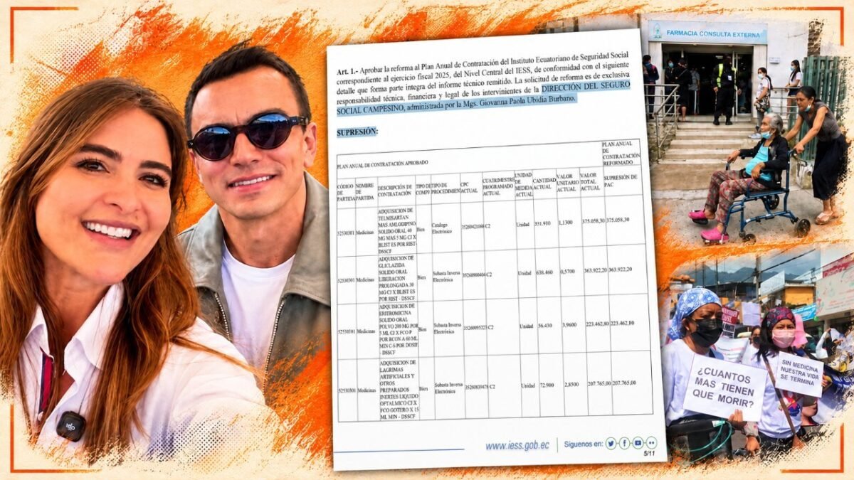 ¡Dejó sin medicinas al Seguro Campesino! Giovanna Ubidia suprimió USD 2.4 millones en fármacos vitales