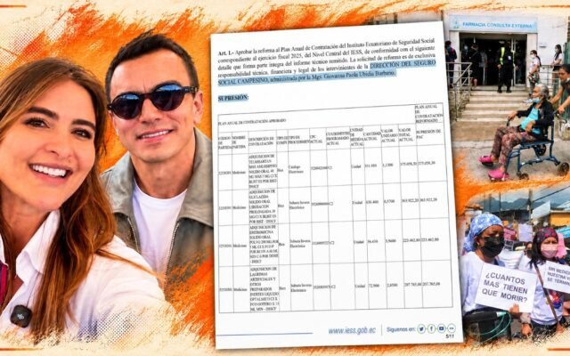¡Dejó sin medicinas al Seguro Campesino! Giovanna Ubidia suprimió USD 2.4 millones en fármacos vitales