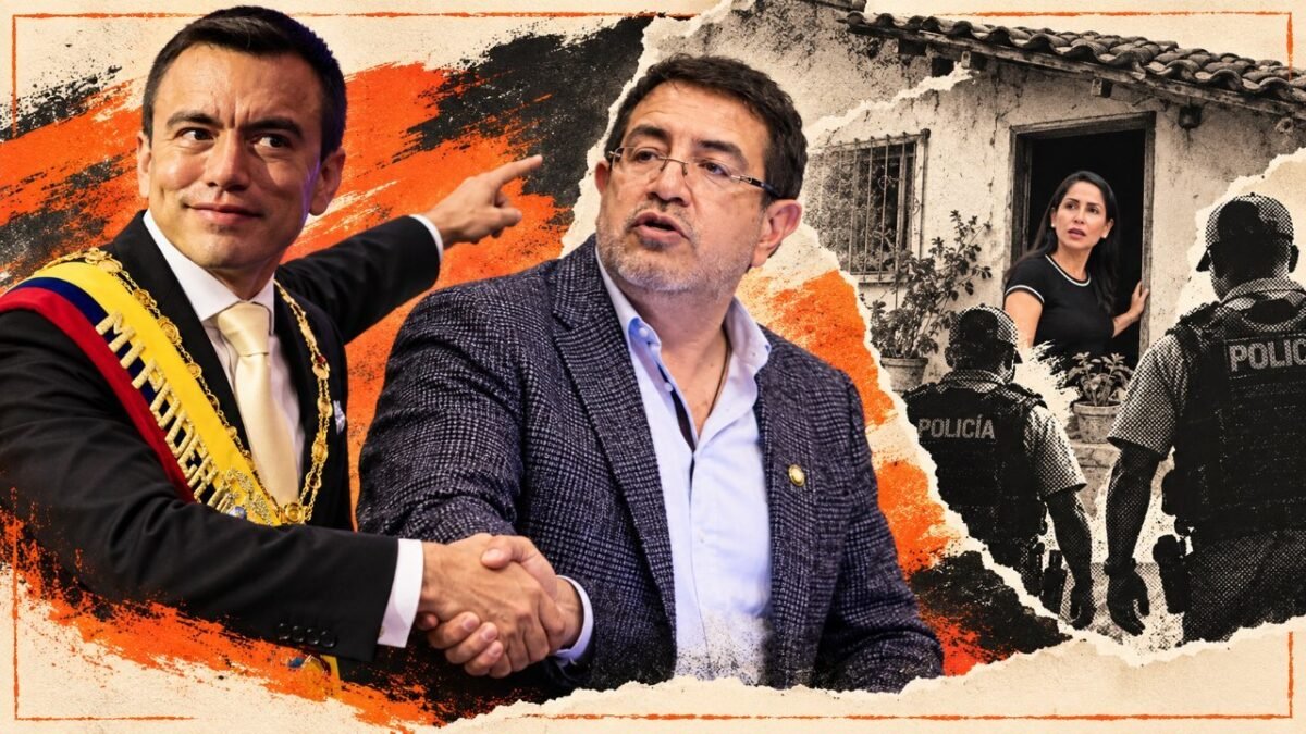 Santiago Díaz y Luisa González en medio de la controversia judicial por el caso Laberinto en Ecuador.