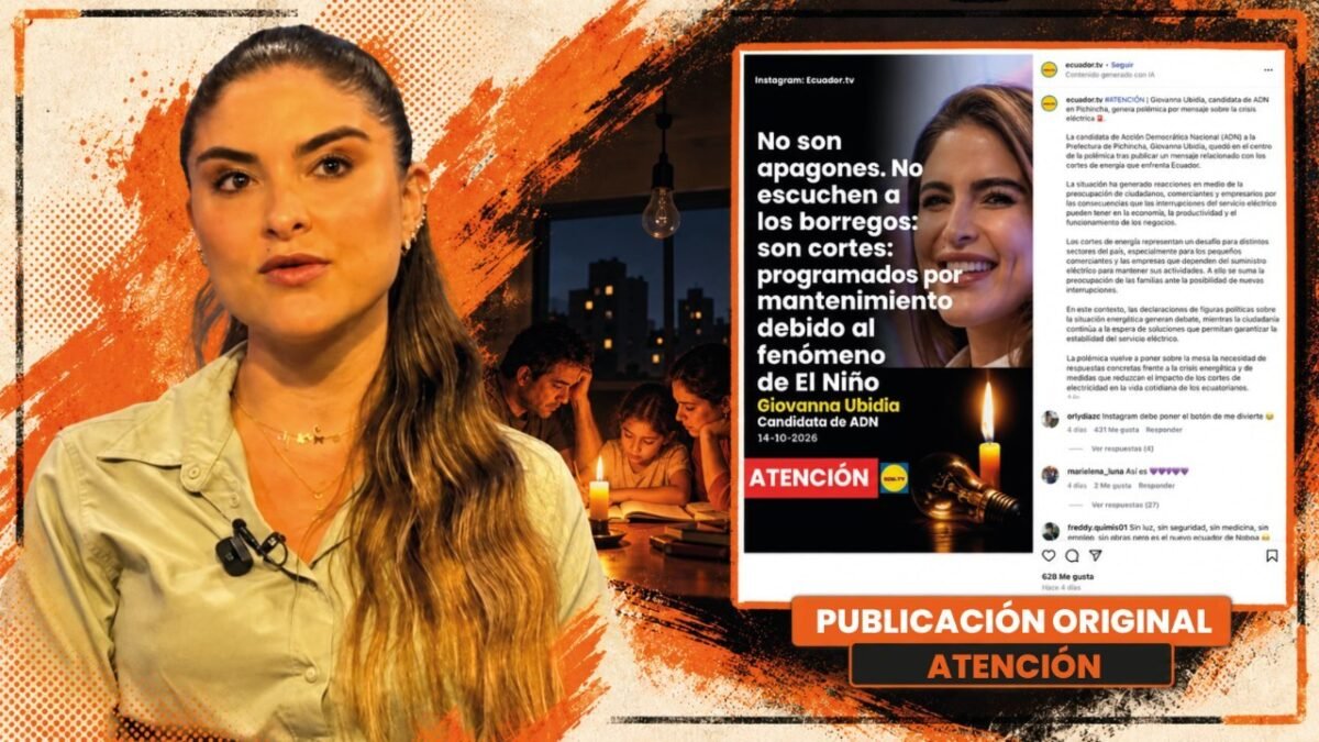 Declaraciones de Giovanna Ubidia llamando borregos a los ciudadanos que reclaman por los cortes de energía eléctrica.