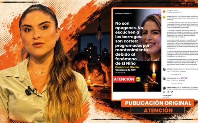 Declaraciones de Giovanna Ubidia llamando borregos a los ciudadanos que reclaman por los cortes de energía eléctrica.
